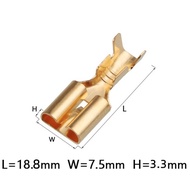 Pure copper Car Speaker Relay Fuse Pin Terminal Clip Connector Female Lebih tebal Bulb h1 h3 h7