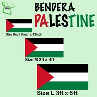 READY STOCK BENDERA PALESTINE 2x4ft 3x6ft / PALESTINE FLAG 15cm x 30cm