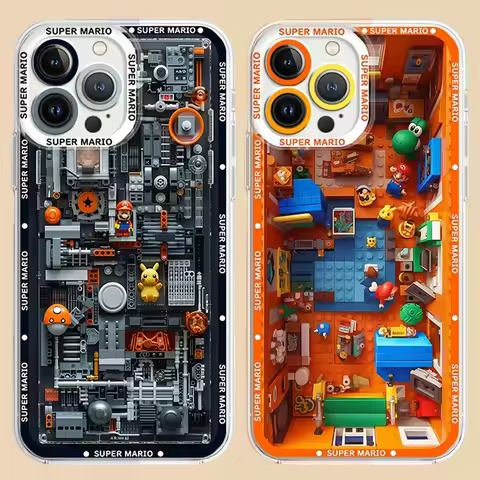 Building Blocks Super M-Marios Bros Case for Xiaomi Redmi Note 14 13 12 5G Plus 11 Pro 14C 13C 12C 1