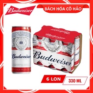 LỐC 6 LON BIA BUDWEISER 330ML