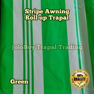 (6x12 feet) ROLL-UP STRIPES AWNING TRAPAL LONA TOLDA TARPAULIN TARP