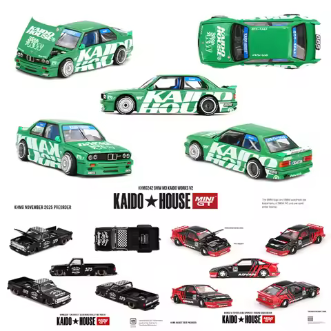 Kaido House MINIGT 1/64 Toyota AE86 BMW M3 Kaido Works V2 Alloy Diecast Car Model Collection