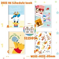日本 Disney Winnie the Pooh/ Mickey & Friends/ Donald & Chip and Dale A6 2022年Schedule book 手帳 預訂 唐老鴨 