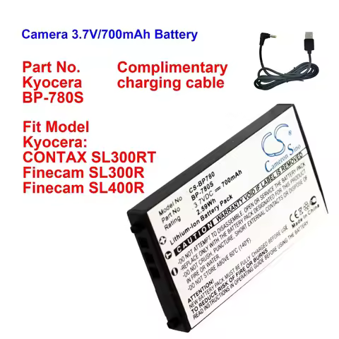 Camera 700mAh Battery For Kyocera BP-780S CONTAX SL300RT Finecam SL300R Finecam SL400R