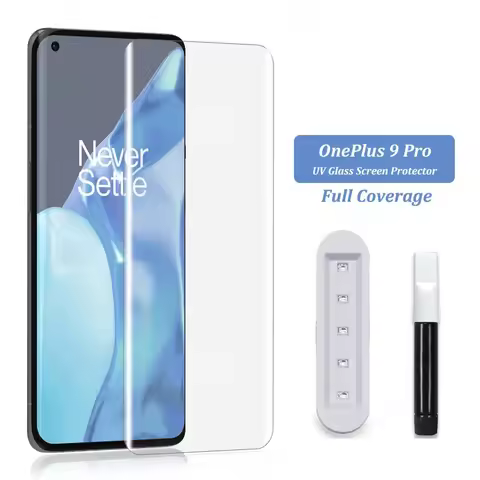 3D Curved High Quality Full Glue UV Tempered Glass For OnePlus 9 Pro Screen Protector For OnePlus 10