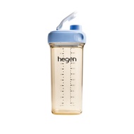 【hegen】金色奇蹟PPSU多功能方圓型寬口水瓶 330ml-沁藍