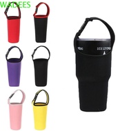 WADEES Anti-Hot Cup Sleeve, Insulated Neoprene Water Bottle Holder, Eco-Friendly With Carrying Handle Protective Tumbler Carrier 30oz/900ml Bottle