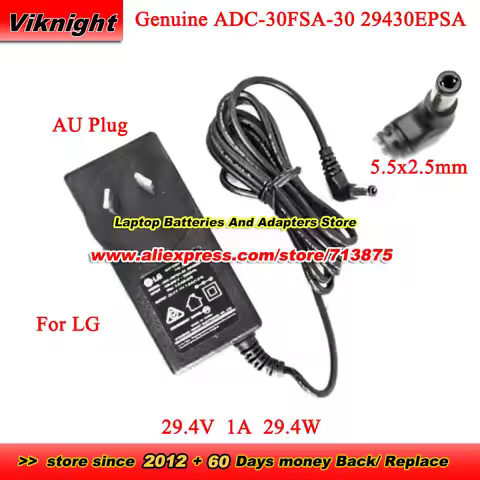 Genuine AU Plug ADC-30FSA-30 29430EPSA AC Adapter EAY64470403 29.4V 1A Charger for LG CORD ZERO STIC