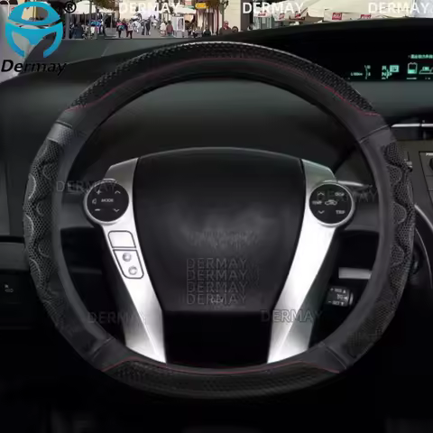 for Toyota Prius 30 20 Prius V Prius C Prius Prime DERMAY Car Steering Wheel Cover Massage Non-slip 