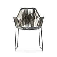 BUNISE เก้าอี้นั่งเลานจ์กลางแจ้งวัสดุเหล็กและสแตนเลส สำหรับวิลล่า ห้องพัก สวน ระเบียง สไตล์ดีไซเนอร์