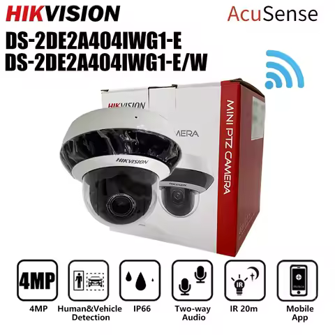 Hikvision 4MP Wifi 4x Zoom Acusense PTZ IP Camera Outdoor Two-way Audio IR 20m PoE CCTV DS-2DE2A404I