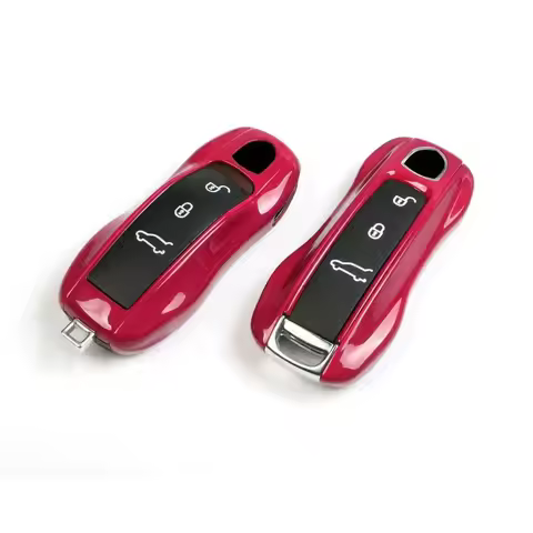 Car Key Case Ruby Star for Porsche Panamera Macan Taycan 718 911 Cayenne Cayman 2013-2024 Remote Con
