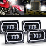 4x6" LED Car Truck SUV Motorcycle Headlight With DRL For Honda XR Suzuki DRZ H4651 4x6 Inch H4 Headl