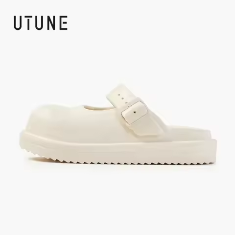 UTUNE Cute Mary Jane Shoes for Women Breathable Perforated Design EVA Beach & Camping Non-Slip Sanda