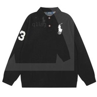 Ralph Lauren 秋冬大馬刺繡Logo 針織POLO翻領毛衣外套