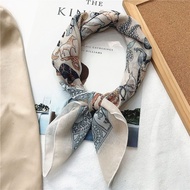 YILIAN British Brand Cotton Linen Square Scarf Square Thin Style 56x56 Sunscreen Soft Scarf Silk Sca