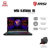 MSI KATANA 17 B13VFK-064MY RTX 4060 LAPTOP ( i7-13620H 4.9GHz ,16GB DDR5 RAM, 1TB SSD ,NVIDIA RTX 4060 ,17.3" FHD-W11)