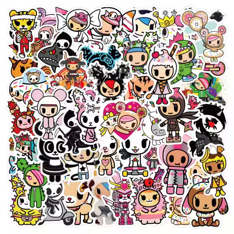 50PCS Tokidoki Cartoon Stickers Graffiti Stickers DIY Diary Phone Case Handmade Scrapbook Aesthetic 