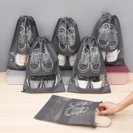 Drawstring shoe bag made of waterproof non-woven fabric (size 42x28cm), travel shoe bag