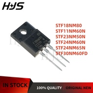 10Pcs/lot New STF30NM60FD STF18NM80 STF24NM60N STF23NM50N STF24NM65N STF11NM60N TO-220F MOS Transist