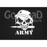 ARMY SKULL CUTTING STICKER