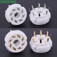 DNOVING 1Pcs Ceramic Tube Socket, Octal GZC8-Y GZC8-Y-2 Valve Base, Durable Tin-Plated 8Pin K8A DIY 