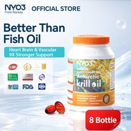NYO3 Antarctic Krill Oil Original 100%– Better Than Fish Oil Omega 3 250mg, Supports Heart Brain Joi