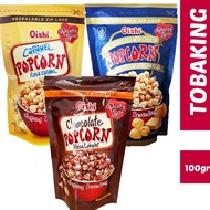 7N0KP Oishi Popcorn Caramel Chocolate Snack Corn Popcorn Snack 100gr 99