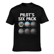 Pilot'S Six Pack Funny Pilot Aviation Flying Men'S Custom T-Shirt