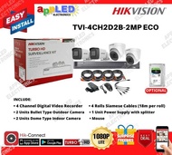 HIKVISION CCTV PACKAGE 2Mp (Eco) 4 CAMERAS TURBO HD CCTV PACKAGE 4 CHANNEL () ()         ()