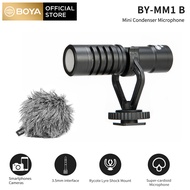 BOYA BY-MM1 Black Cardioid Gooseneck Microphone Mini Mic for iPhone Android Smartphones DSLR Camera