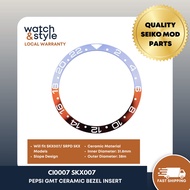 CI0007 SKX007/SRPD Pepsi GMT Ceramic Bezel Insert