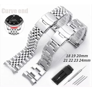End Stainless Steel Watch Band for Seiko 316L Solid Steel Jubilee Diving Bracelet SKX009 Series 18 19 20 21 22 23 24mm