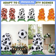 2 Pcs Giant Standing Football Balloons 59x32 Inch Large Soccer Ball Balloon with Base Basketball Par