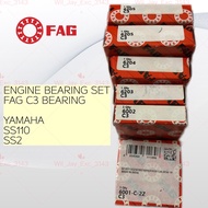 YAMAHA SS110 / SS 2  ENGINE BEARING SET FAG BEARING C3 X 6PCS. 6205,6204,6203,6002,6001 2Z