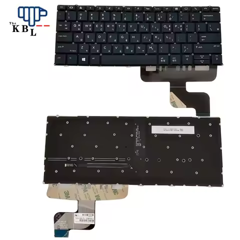 Original Korea Russian Hebrew Language For HP Elite Dragonfly G2 MAX 13.3 Cyan Backlight Keyboard SN