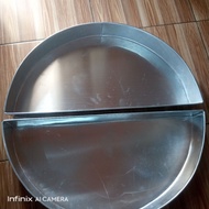 60x8 round baking pan made of thick aluminum, non-stick for dough