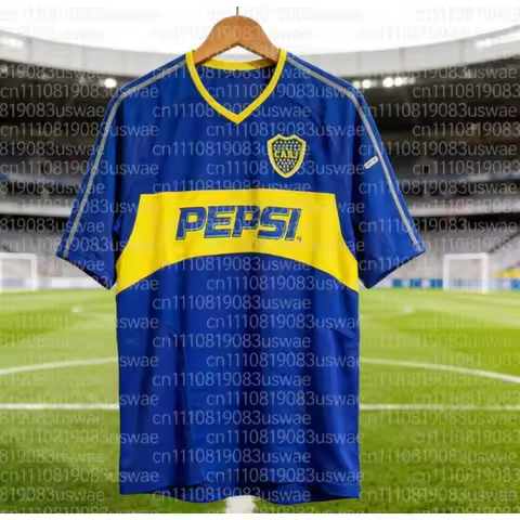 Boca Juniors 3D Printed Retro Style Football Jersey Loved By Fans, Size 10 Ricardel Football Jersey 
