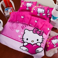 KITTY Design 5in1 Fitted Bedsheet With Comforter Set