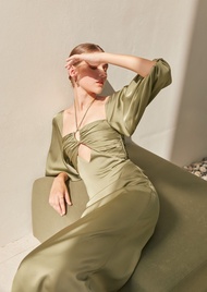 Sirena Midi Dress in Olive