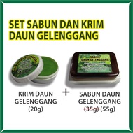 SET Sabun & Krim Daun Gelenggang Mujarab untuk kudis, panau, kurap, ruam, eczema