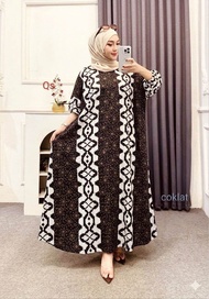 Kaftan Rayon Cap Malaman premium kekinian super jumbo ld 180 muat BB 150kg kain rayon tebal gamis ju