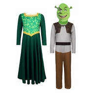 Monster Shrek Fiona Halloween Couple Costume - Green Long Skirt