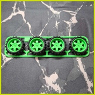 ◄ ✩  ┇ TAMIYA 6 Spoke Large Diameter Fluorescent Mags (TE37 Mags)