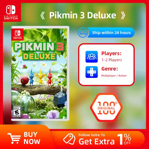 Nintendo Switch Game Deals - Pikmin 3 Deluxe - Games Cartridge Physical Card Support TV Tabletop Han