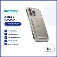 Momax Q.MAG X 5000mAh Magnetic Wireless Powerbank (IP116A) | CCC Certified Flight Safe | Ultra-Slim 