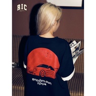 Rickyisclown Ninja Sunset Car Print Short Sleeve t-Sleeve American Men Women Loose Street Wear Top 222