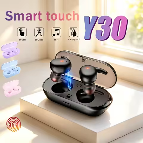 Y30 TWS Bluetooth Earphones 5.0 Wireless Stereo Earbuds In-ear Noise Reduction Waterproof Headphones