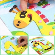 FUSIONEDGE 20PCS DIY 3D Cartoon Foam Sticker, DIY Cartoon Animal 3D EVA Foam Sticker, Colorful EVA F