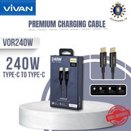 VIVAN VOR240W PREMIUM CHARGING CABLE Type-C to Type-C Quick Charge 240W 120Cm